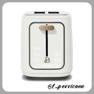 ♦️ New Beautiful 2 Slice Touchscreen Toaster, White Icing by Drew Barrymore